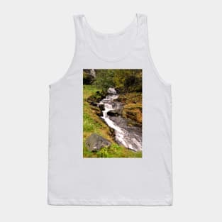 Waterfall Flamsdalen Valley Flam Norway Scandinavia Tank Top